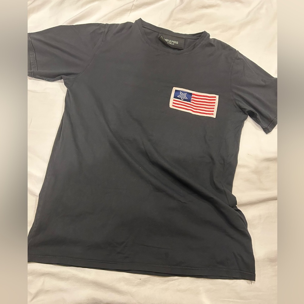 Mr & Mrs Italy Charcoal Tee